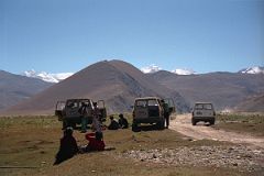 14 Lunch With Everest North Face Poking Above Hill.jpg